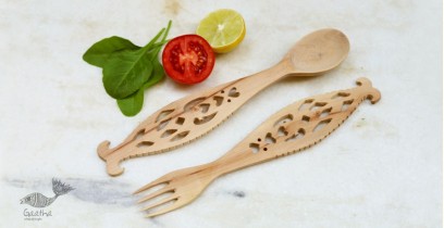 Purnak ✼ Udayagiri Wooden Cutlery - Set of Tow ✼ { 12 }